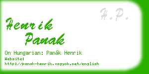 henrik panak business card